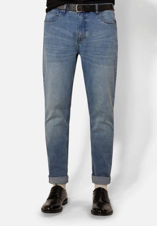 Herren Jeans | Doppelgänger Jeans Tapered Fit - light denim/light-blue denim - WE44172